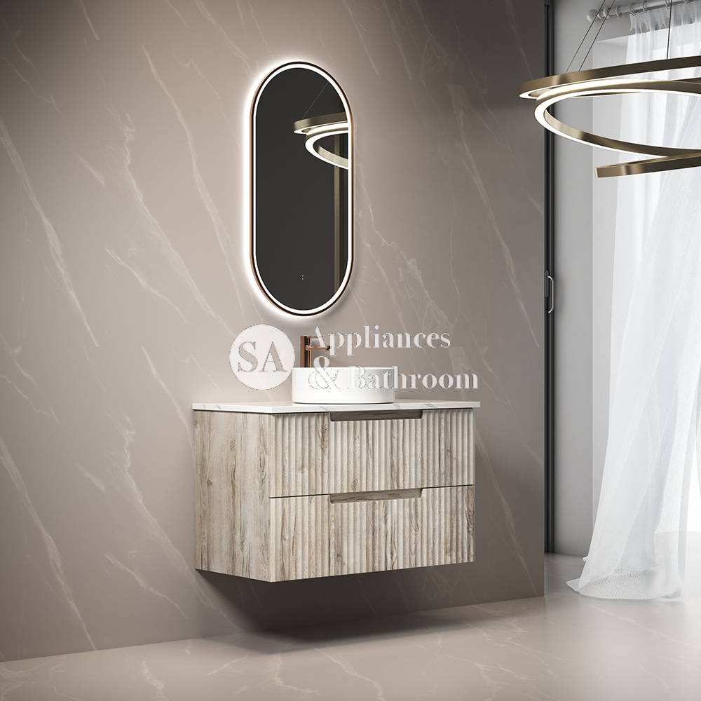 Aulic Beau Monde Oblong Pill LED Mirror Brushed Bronze 450 x 900mm LMBM-450-BZ Brushed Bronze Mirrors