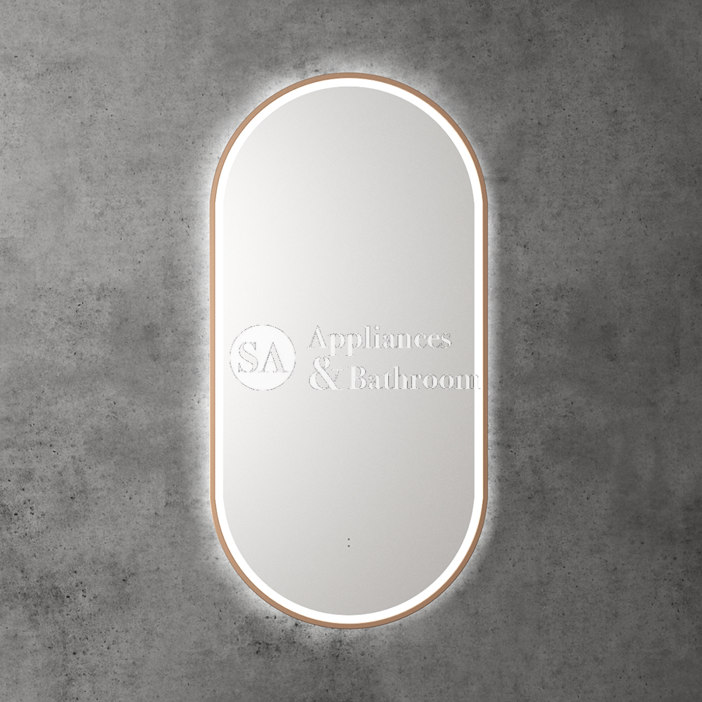Aulic Beau Monde Oblong Pill LED Mirror Brushed Bronze 450 x 900mm LMBM-450-BZ Brushed Bronze Mirrors