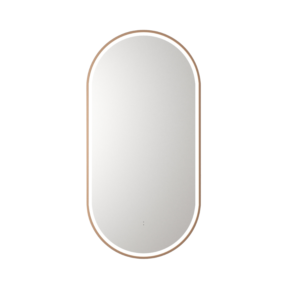 Aulic Beau Monde Oblong Pill LED Mirror Brushed Bronze 450 x 900mm LMBM-450-BZ Brushed Bronze Mirrors