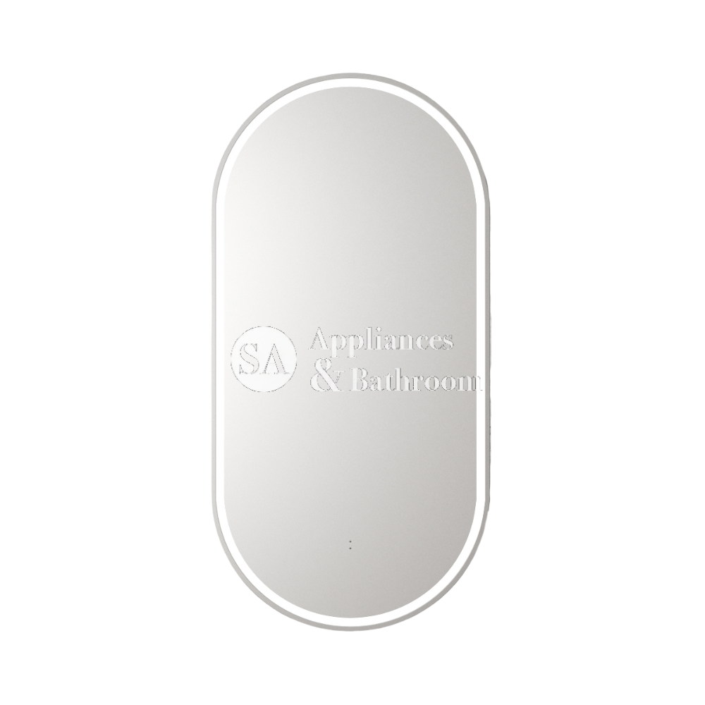 Aulic Beau Monde Oblong Pill LED Mirror Brushed Nickel 450 x 900mm LMBM-450-BN Brushed Nickel Mirrors