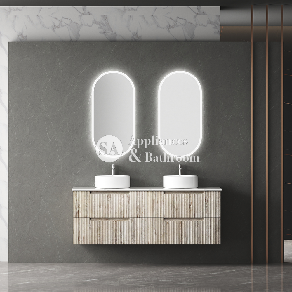 Aulic Beau Monde Oblong Pill LED Mirror Frameless 450 x 900mm LMBM-450 Frameless Mirrors