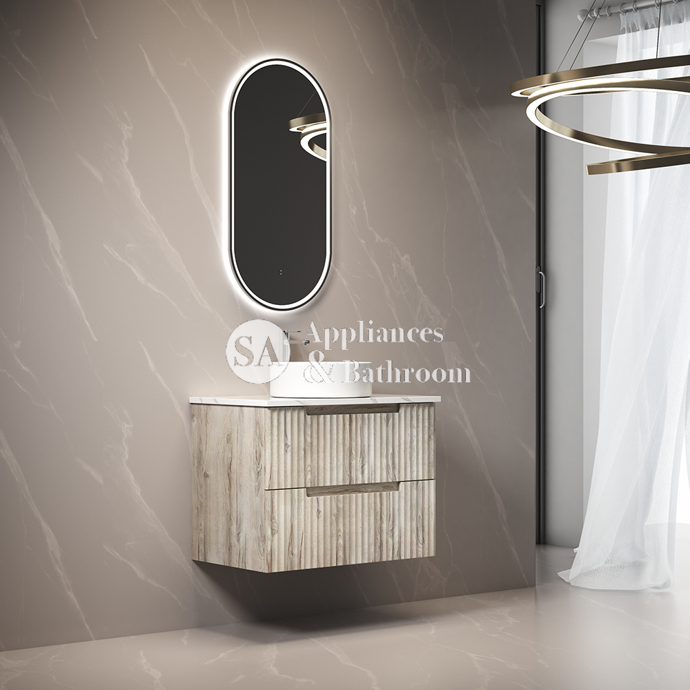 Aulic Beau Monde Oblong Pill LED Mirror Gunmetal 450 x 900mm LMBM-450-GM Gunmetal Mirrors