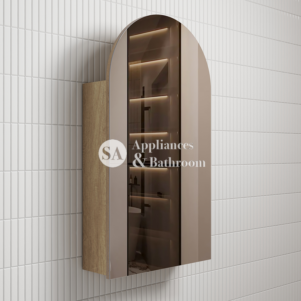 Aulic Canterbury Arch Carita Shaving Cabinet 500 x 900mm SCCAN-500-CR Mirrors & Cabinets