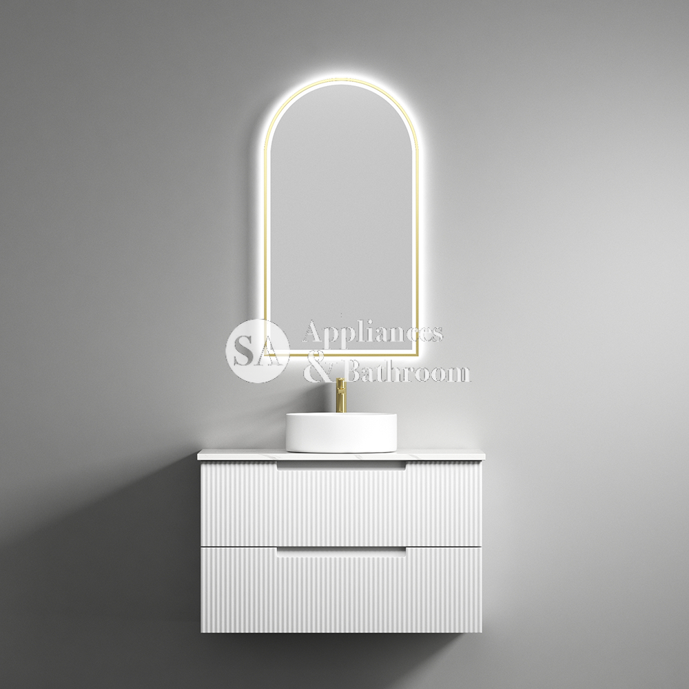 Aulic Canterbury Arch LED Mirror Brushed Gold 500 x 900mm LMCAN-500-BG Brushed Gold Mirrors