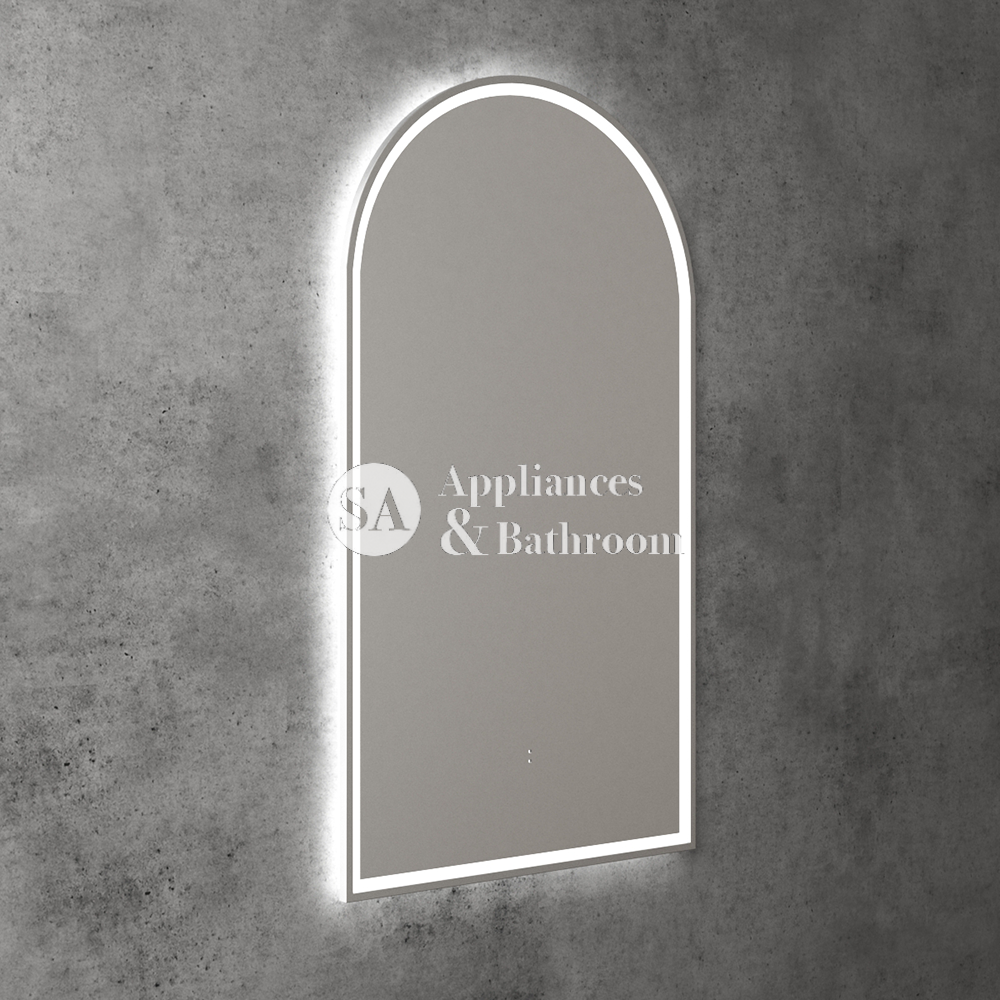 Aulic Canterbury Arch LED Mirror Brushed Nickel 500 x 900mm LMCAN-500-BN Brushed Nickel Mirrors