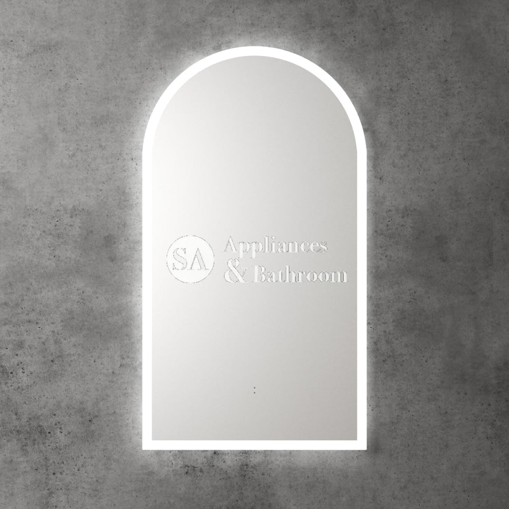 Aulic Canterbury Arch LED Mirror Frameless 500 x 900mm LMCAN-500 Frameless Mirrors