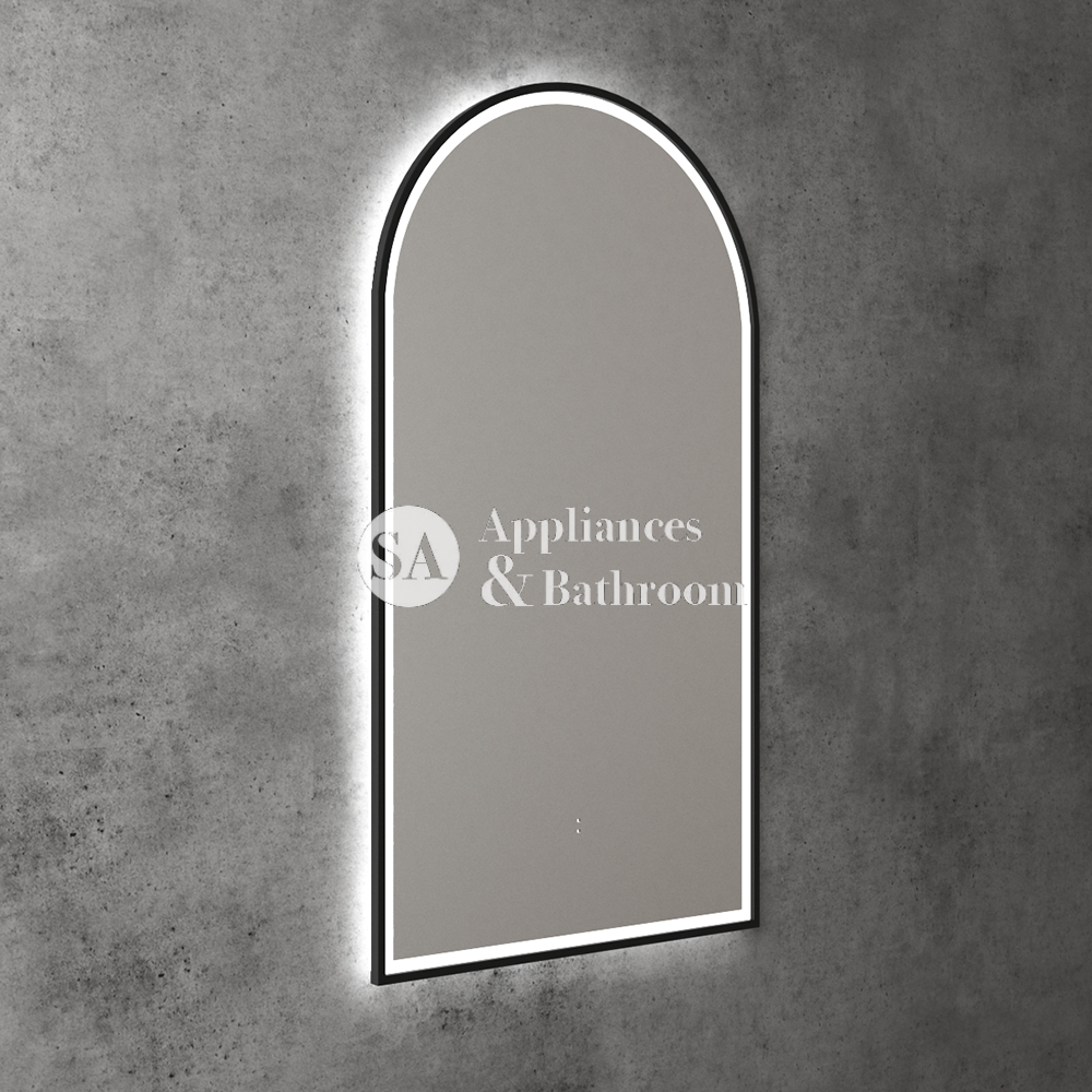Aulic Canterbury Arch LED Mirror Matte Black 500 x 900mm LMCAN-500-MB Matte Black Mirrors