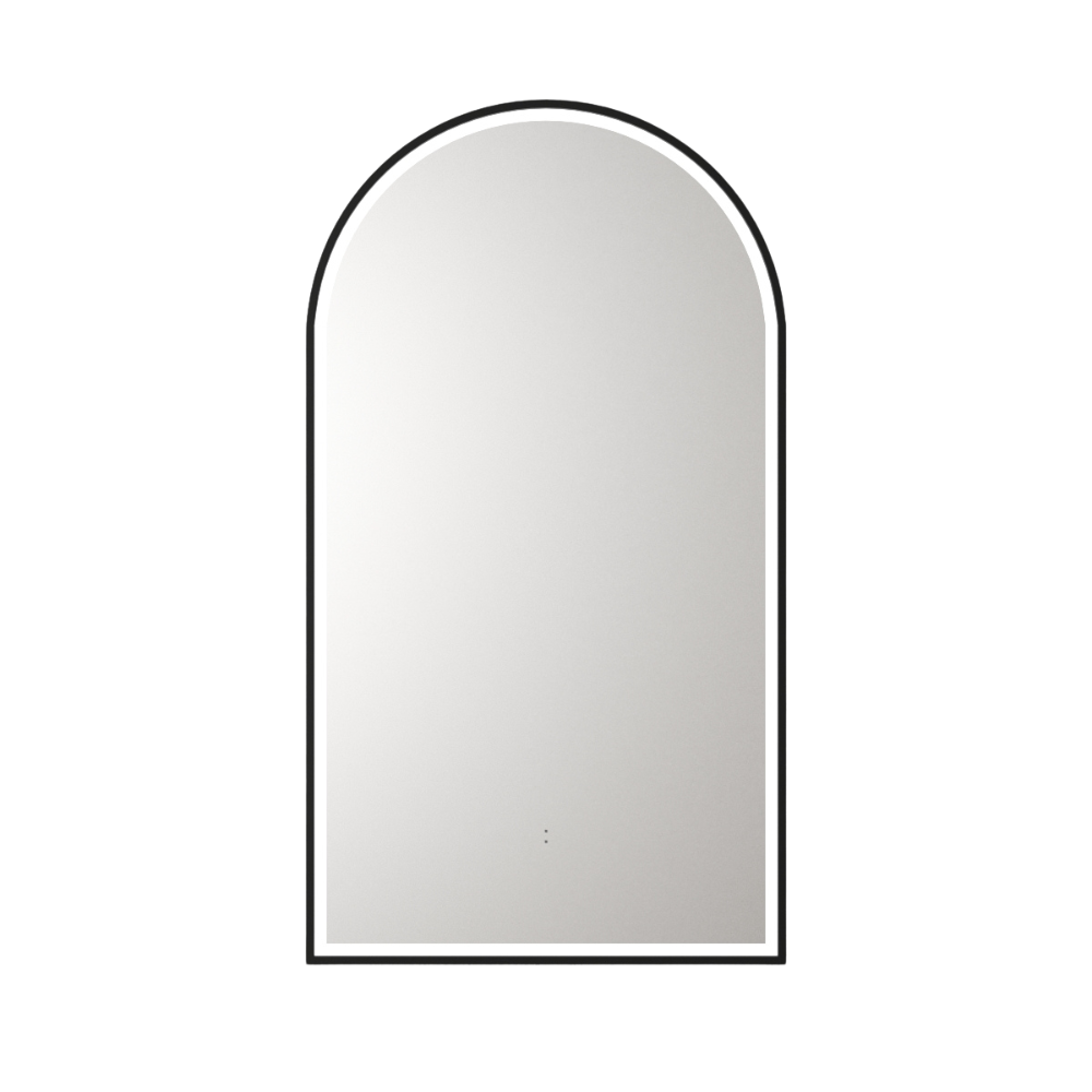 Aulic Canterbury Arch LED Mirror Matte Black 500 x 900mm LMCAN-500-MB Matte Black Mirrors