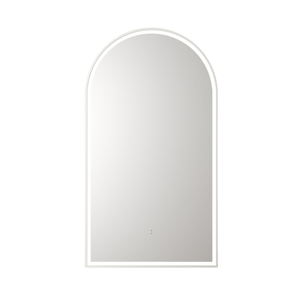 Aulic Canterbury Arch LED Mirror Matte White 500 x 900mm LMCAN-500-MW Matte White Mirrors