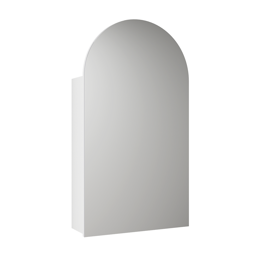 Aulic Canterbury Arch Matte White Shaving Cabinet 500 x 900mm SCCAN-500-MW Matte White Mirrors & Cabinets