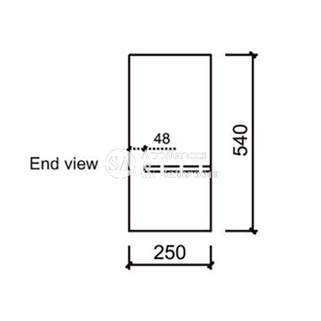 Aulic Revit 450mm Wall Hung Vanity With Ceramic Top CAWH20-465-CT26 Vanity Units
