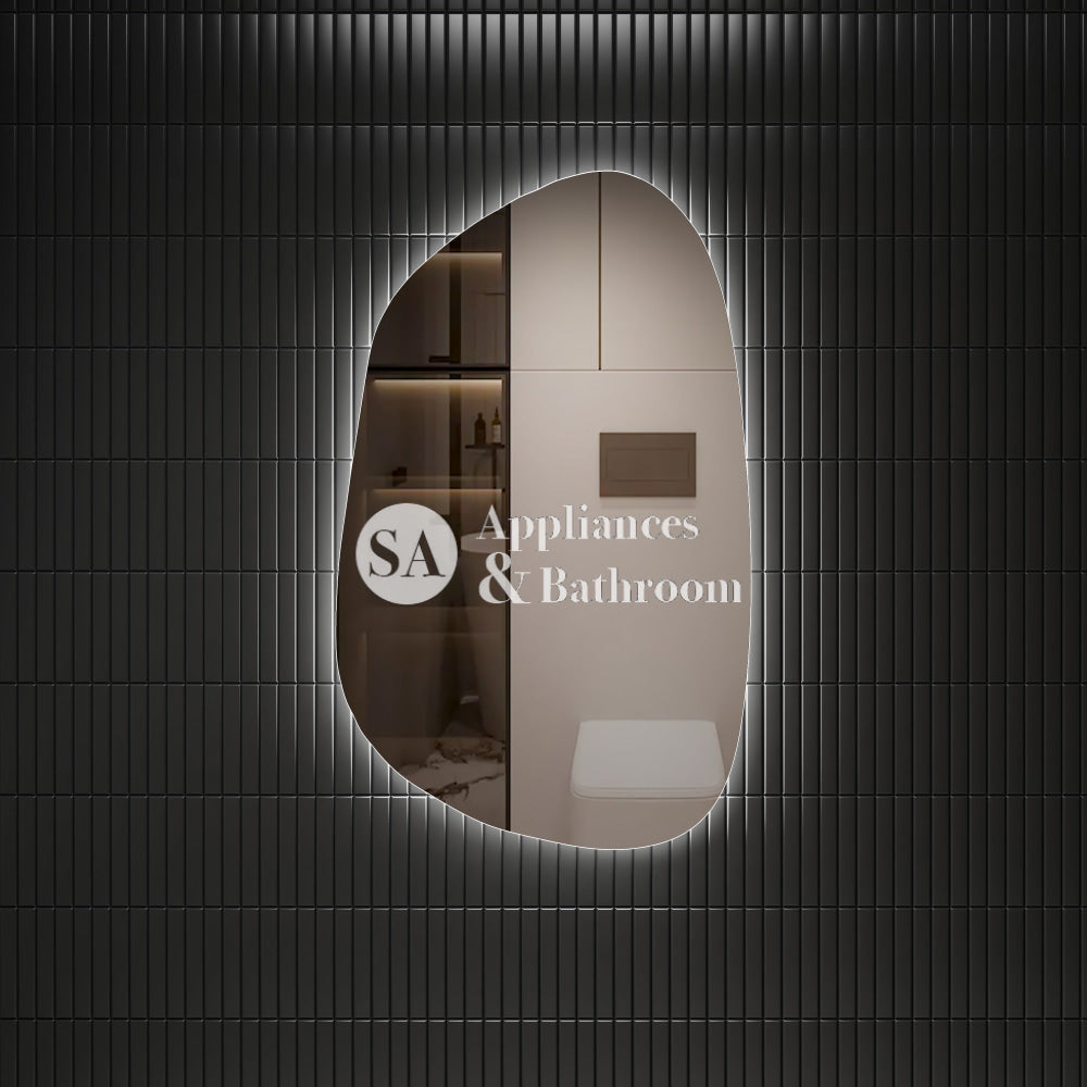 Aulic Tarcoola Asymmetric LED Mirror Frameless 550 x 900mm LMTAR-550 Frameless Mirrors