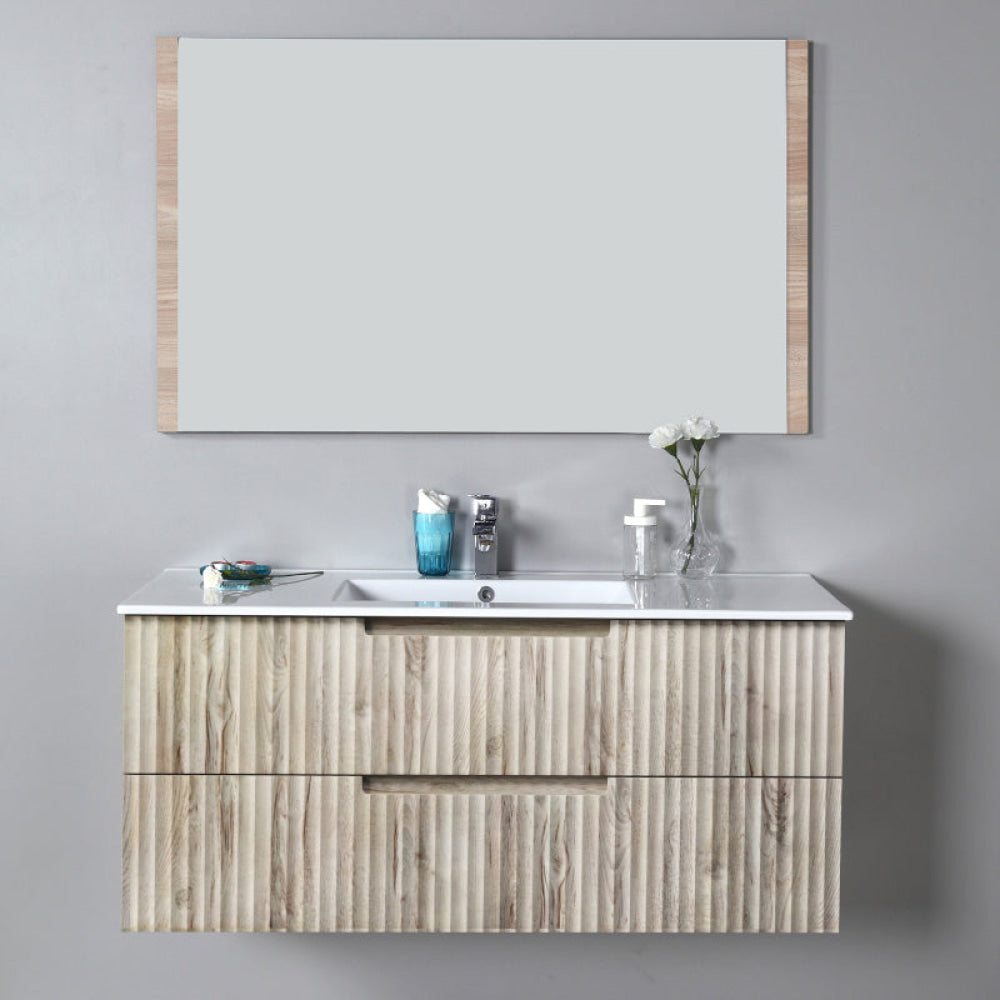 Aulic Tuscana Wall Hung Vanity with Crystal Ceramic Top CAWH42 Vanity Units
