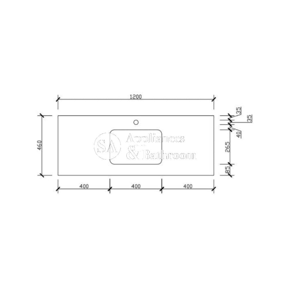Aulic Tuscana Wall Hung Vanity with Crystal Ceramic Top CAWH42 Vanity Units