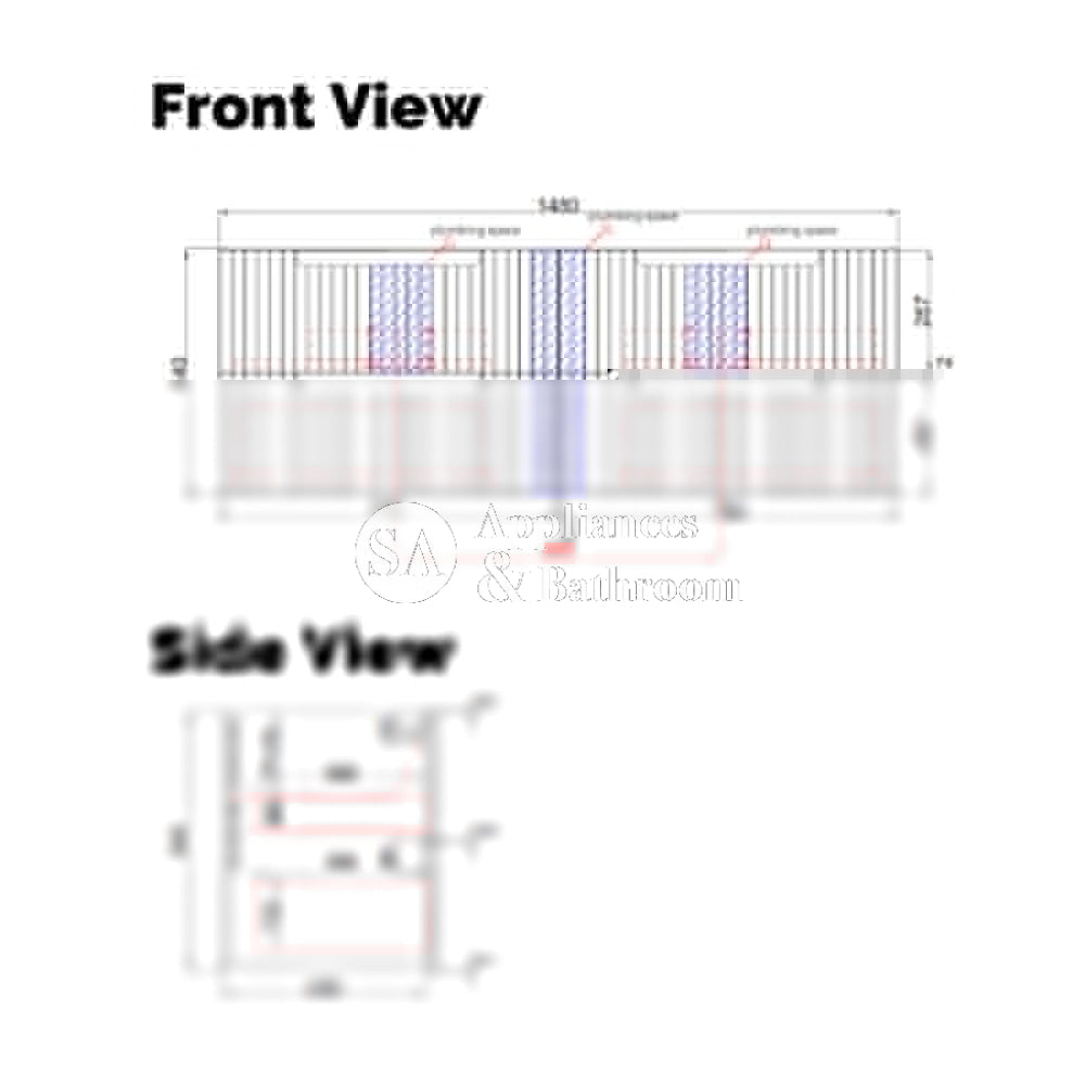 Aulic Tuscana Wall Hung Vanity with Undermount Basin Vanity Units