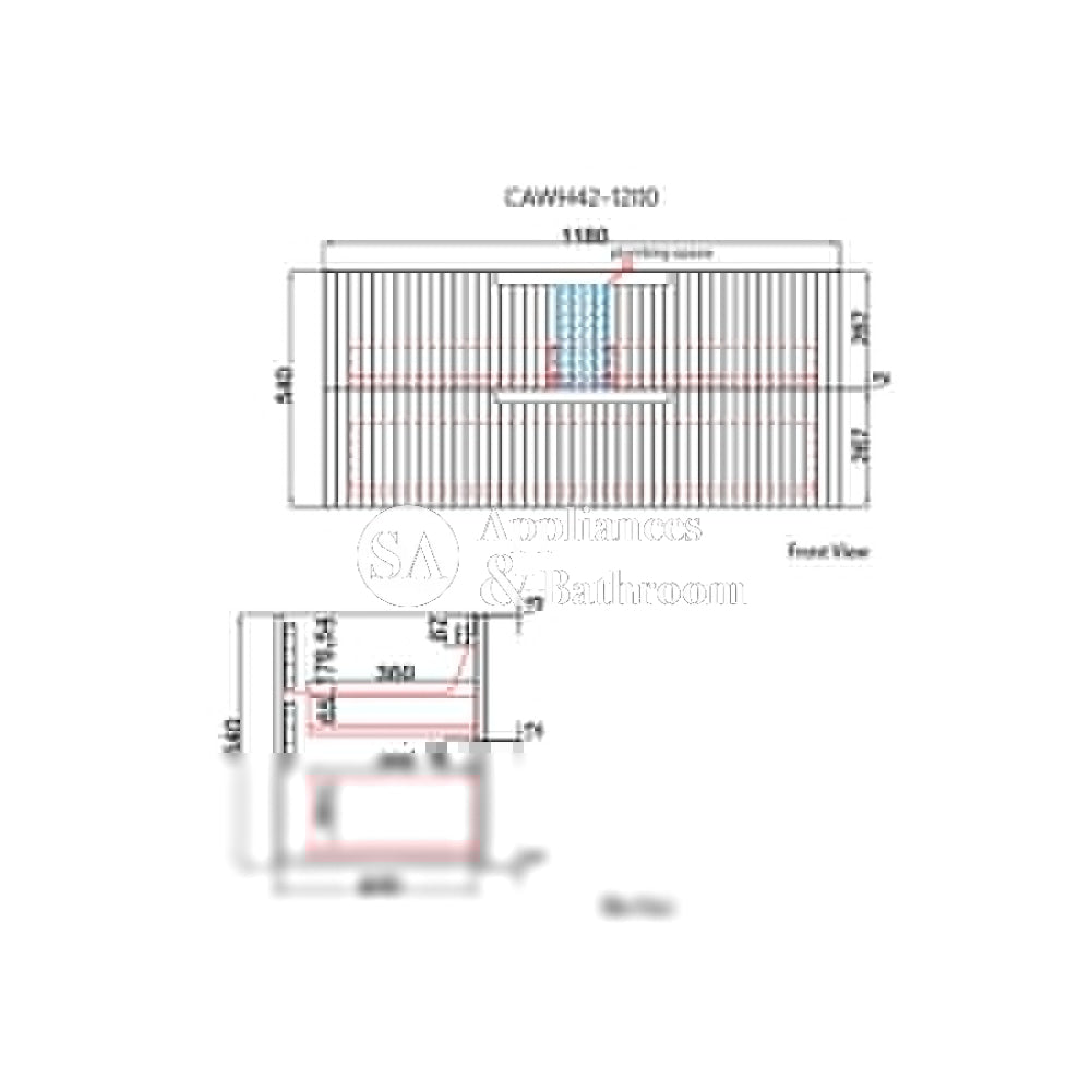 Aulic Tuscana Wall Hung Vanity with Undermount Basin Vanity Units