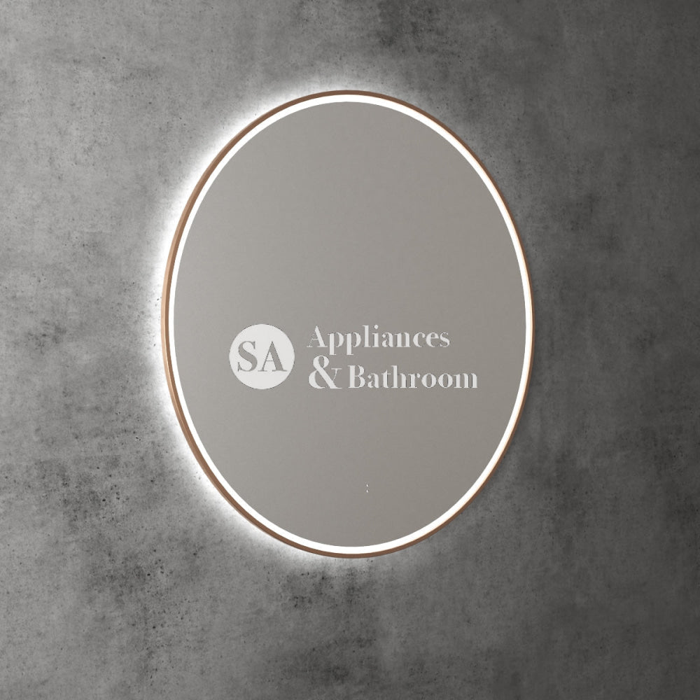 Aulic Windsor Round LED Mirror 900mm Brushed Bronze LMWIN-900-BZ Brushed Bronze Mirrors