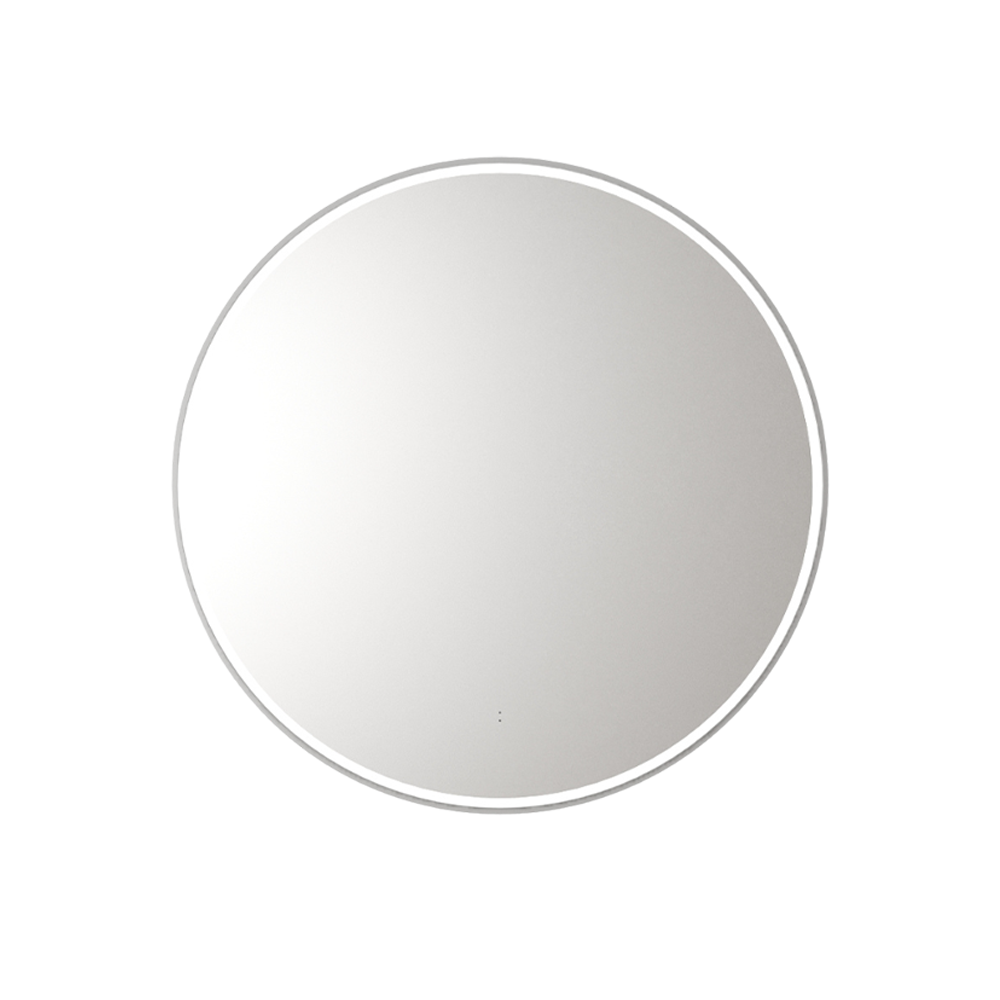 Aulic Windsor Round LED Mirror 900mm Brushed Nickel LMWIN-900-BN Brushed Nickel Mirrors