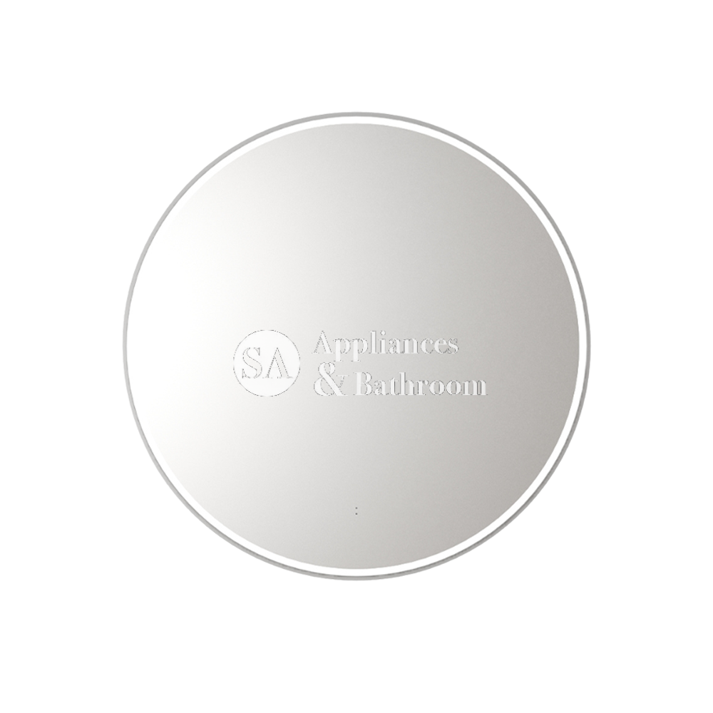 Aulic Windsor Round LED Mirror 900mm Brushed Nickel LMWIN-900-BN Brushed Nickel Mirrors