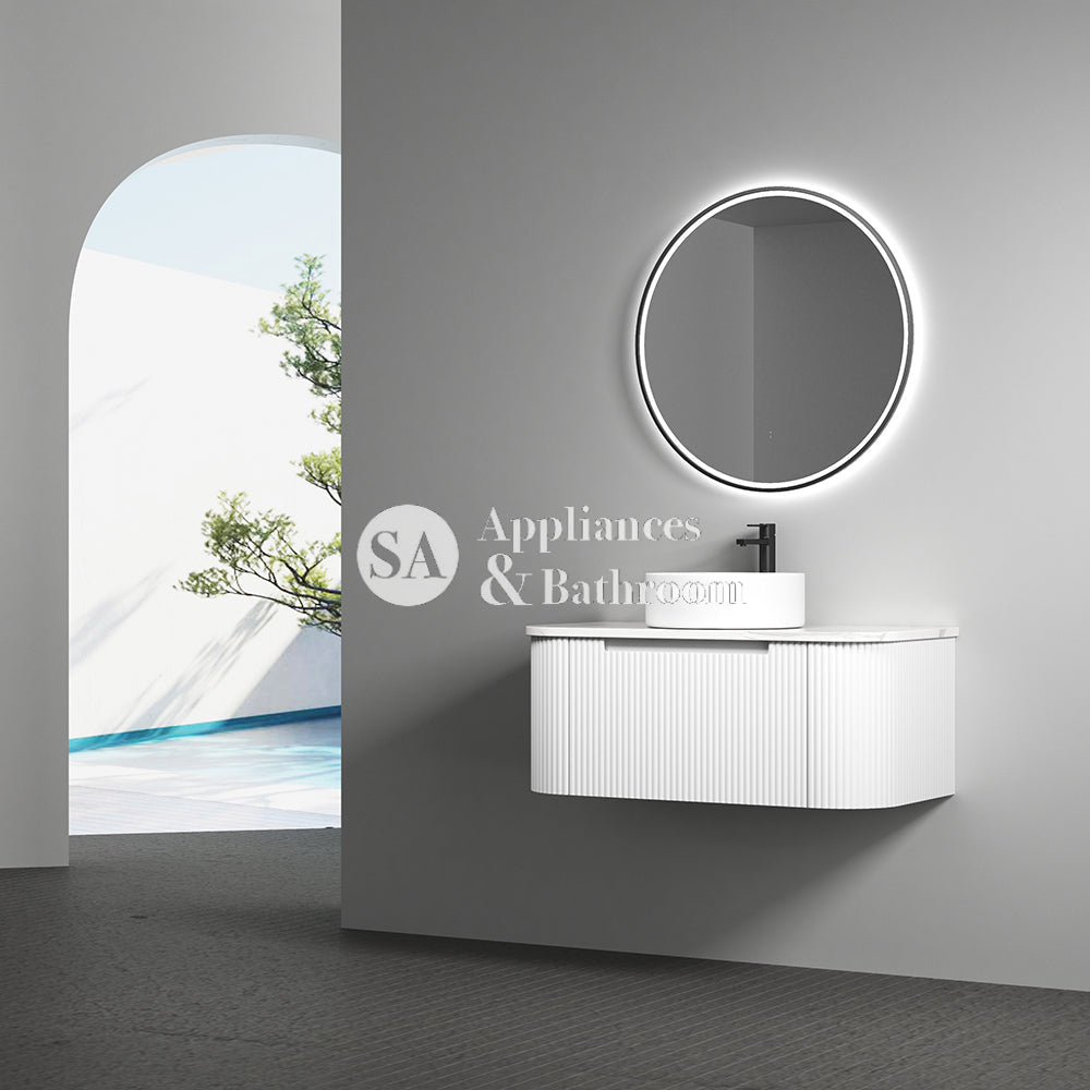 Aulic Windsor Round LED Mirror 900mm Gunmetal LMWIN-900-GM Gunmetal Mirrors