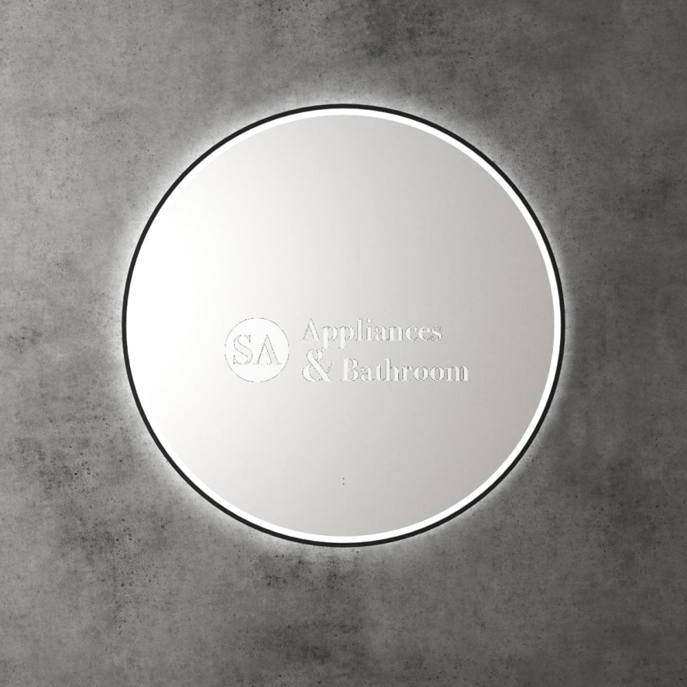 Aulic Windsor Round LED Mirror 900mm Matte Black LMWIN-900-MB Matte Black Mirrors