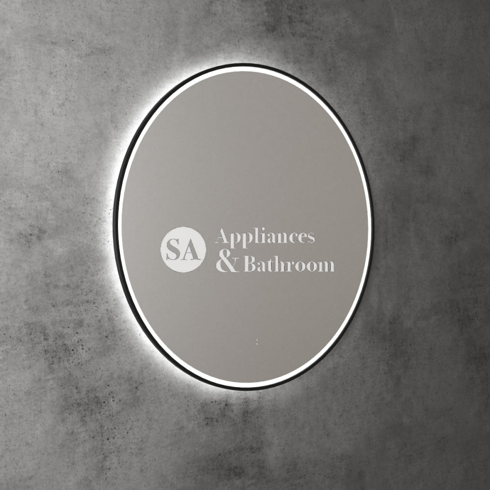 Aulic Windsor Round LED Mirror 900mm Matte Black LMWIN-900-MB Matte Black Mirrors