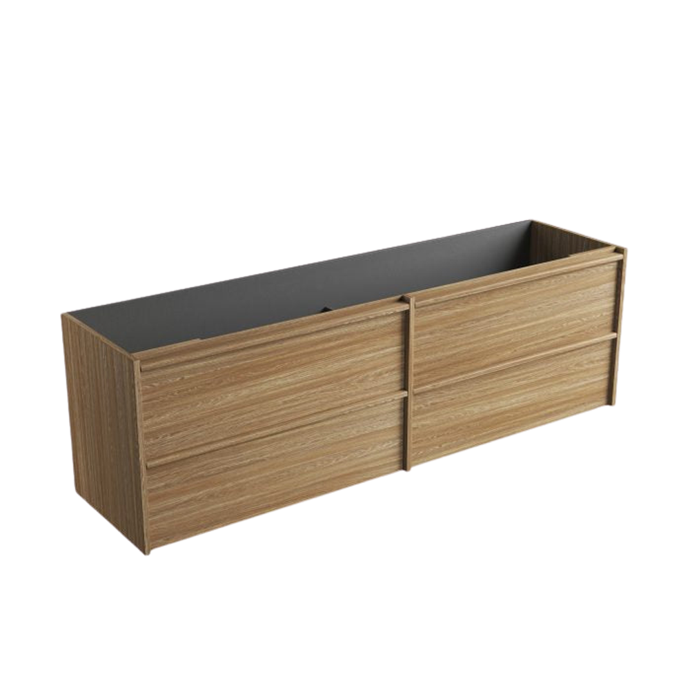 Aulic 1800mm VE1800WHA Venetta Framed Wall Hung Double Vanity Harvest Oak