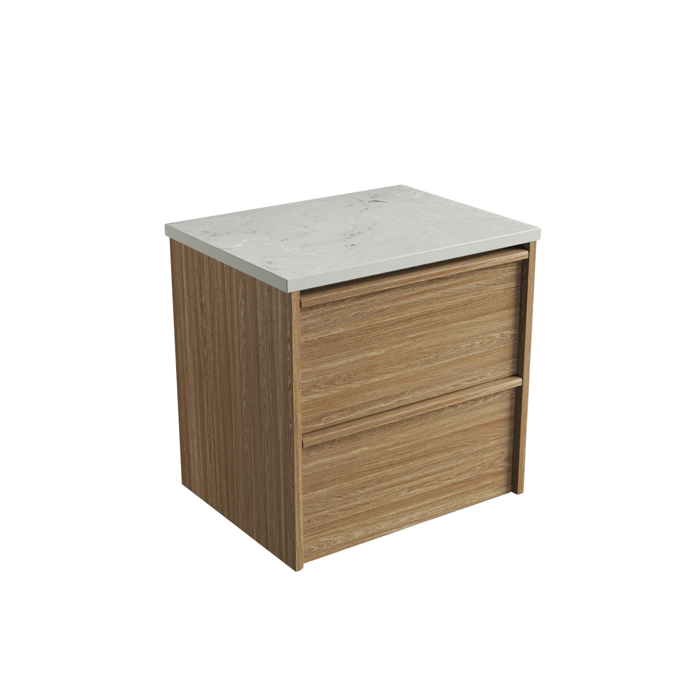 Aulic 600mm VE600WHA Venetta Framed Wall Hung Vanity Harvest Oak