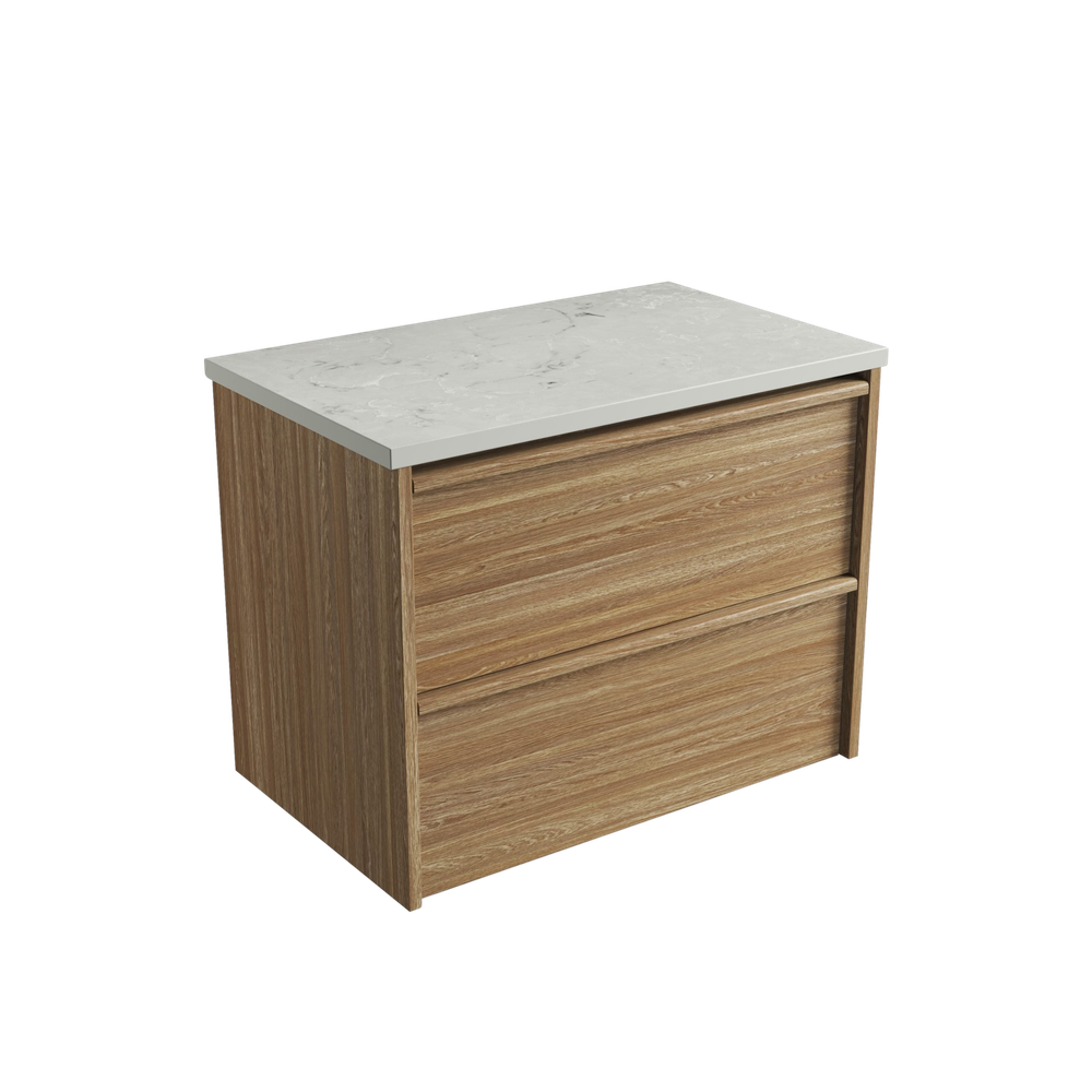 Aulic 750mm VE750WHA Venetta Framed Wall Hung Vanity Harvest Oak
