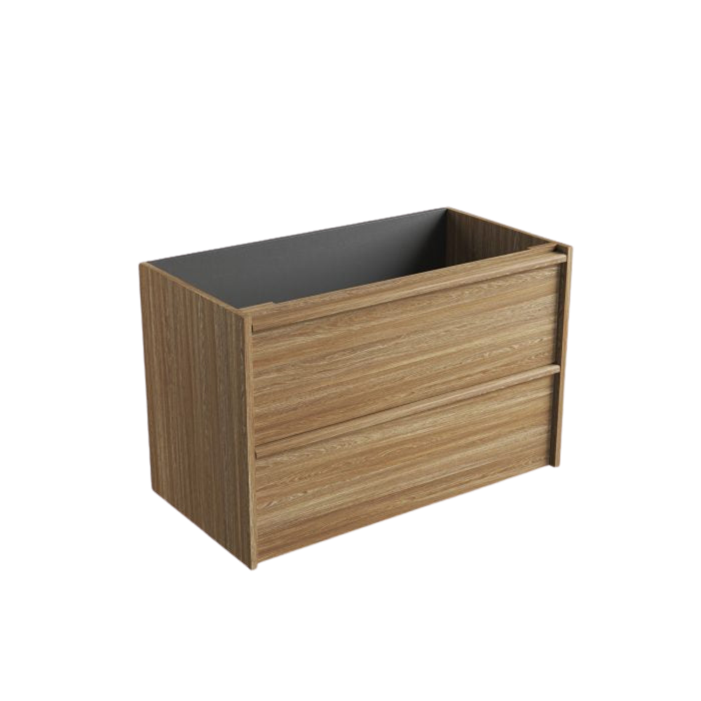 Aulic 900mm VE900WHA Venetta Framed Wall Hung Vanity Harvest Oak