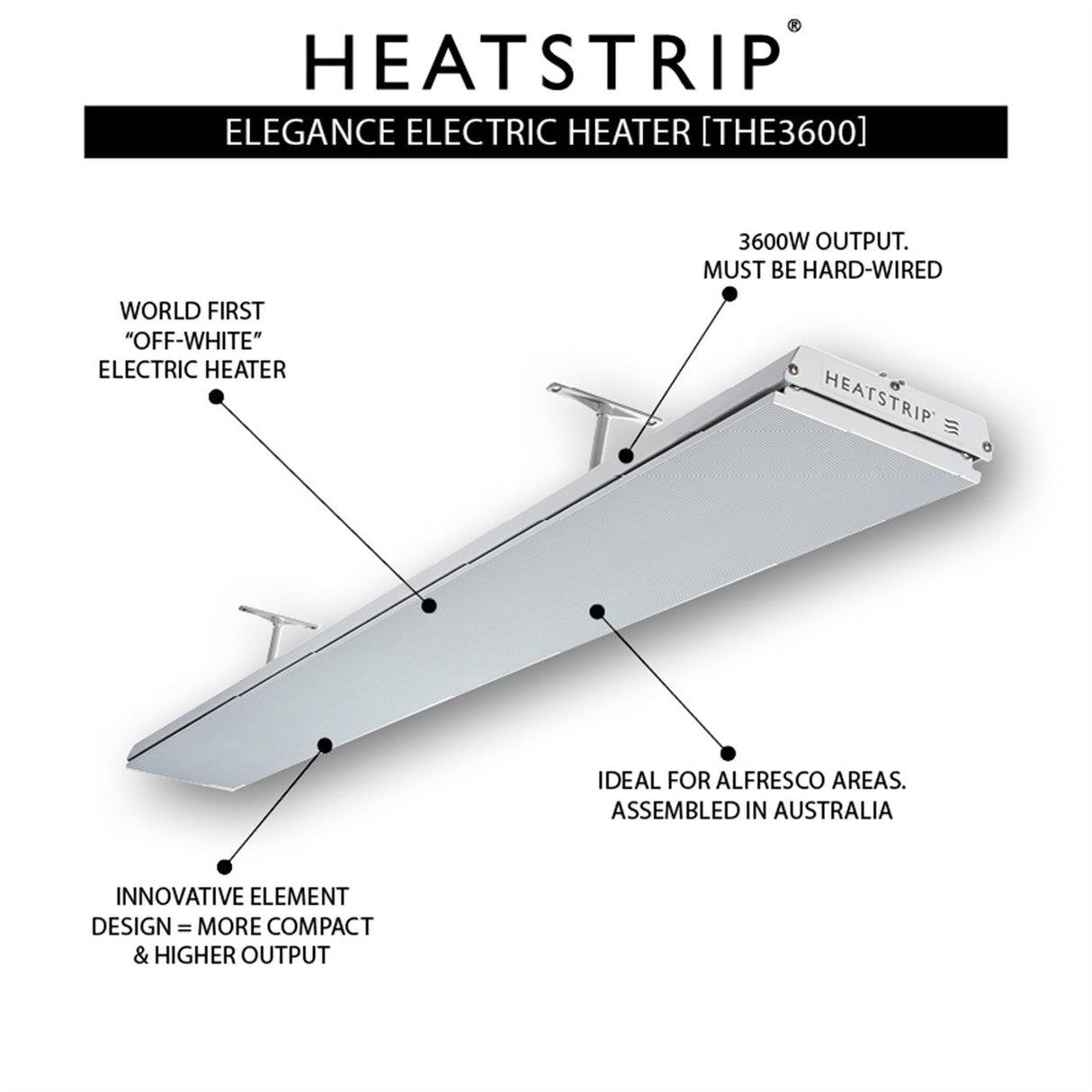 Heatstrip THE3600 Elegance Radiant Outdoor Heater