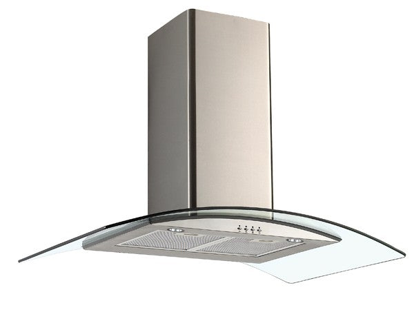Euro Appliances ERGL90S 90cm Curved Glass Canopy - Ex Display Discount