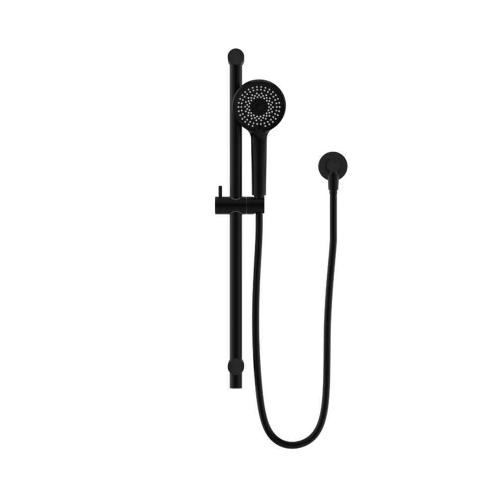 Nero Round Metal Project Rail Shower Matte Black NR318MB