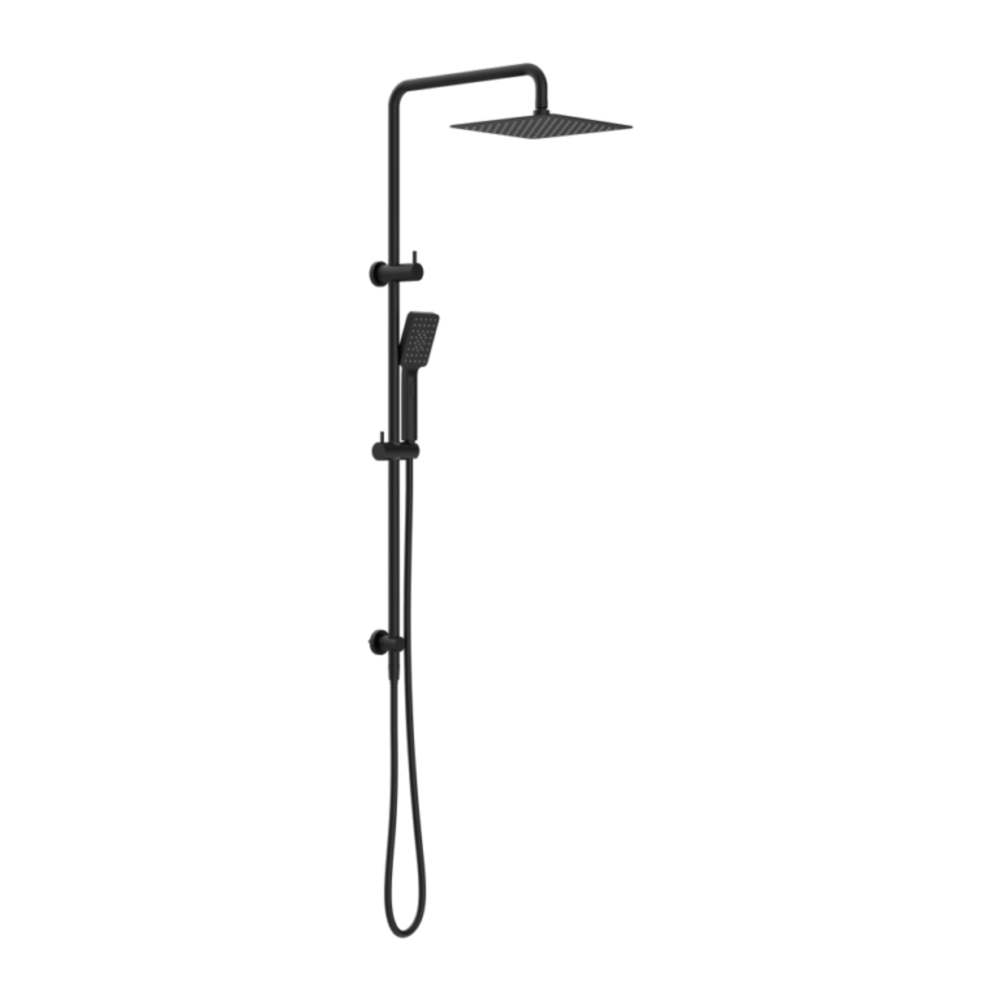 Nero Square Project Twin Shower Matte Black NR232105EMB