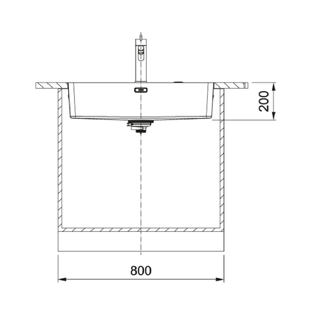 Franke Mythos Single Bowl 700mm Top Mount Stainless Steel, MYX210-70B