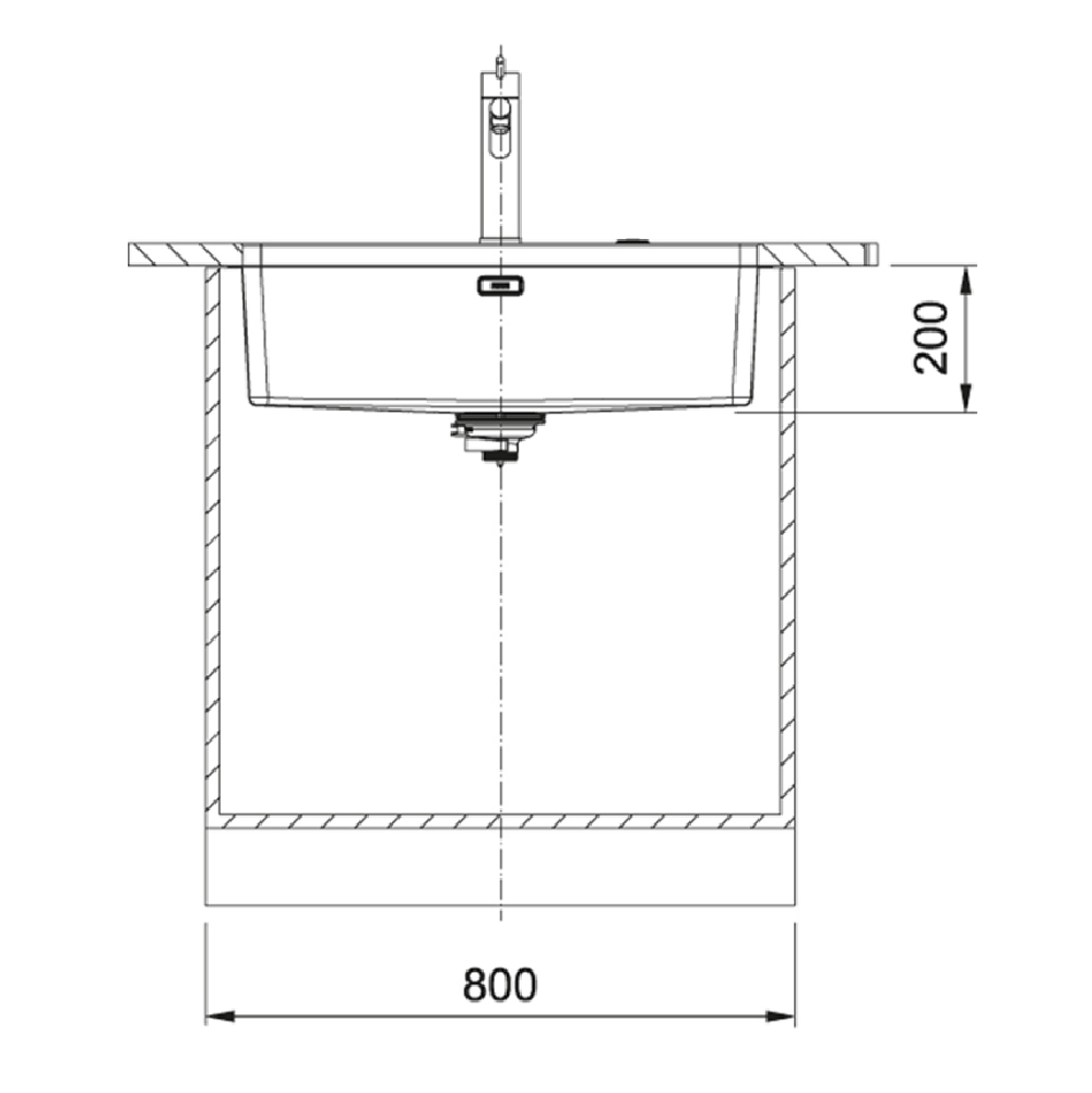 Franke Mythos Single Bowl 700mm Undermount Stainless Steel, MYX110-70B