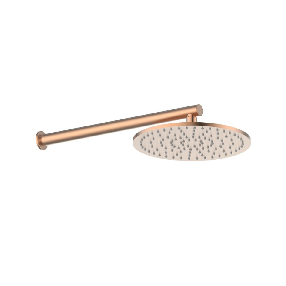 Greens Lavish Brass Wall Shower, PVD Brushed Copper, 239102BC