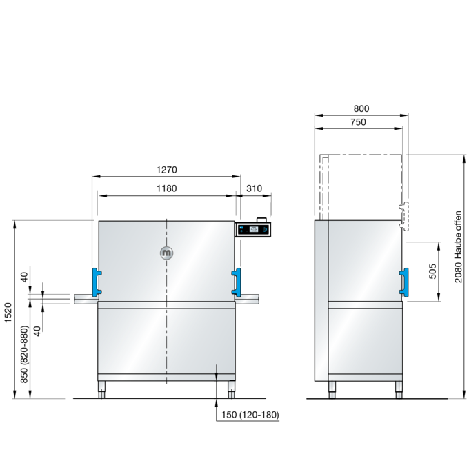 Meiko M-iClean HXL Pass Through Dishwasher - Special Order