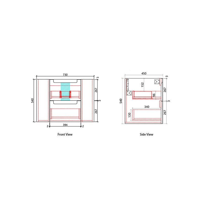 Aulic 900mm Curva White Fluted Wall Hung Vanity CAWH46-900-ST Vanity Units