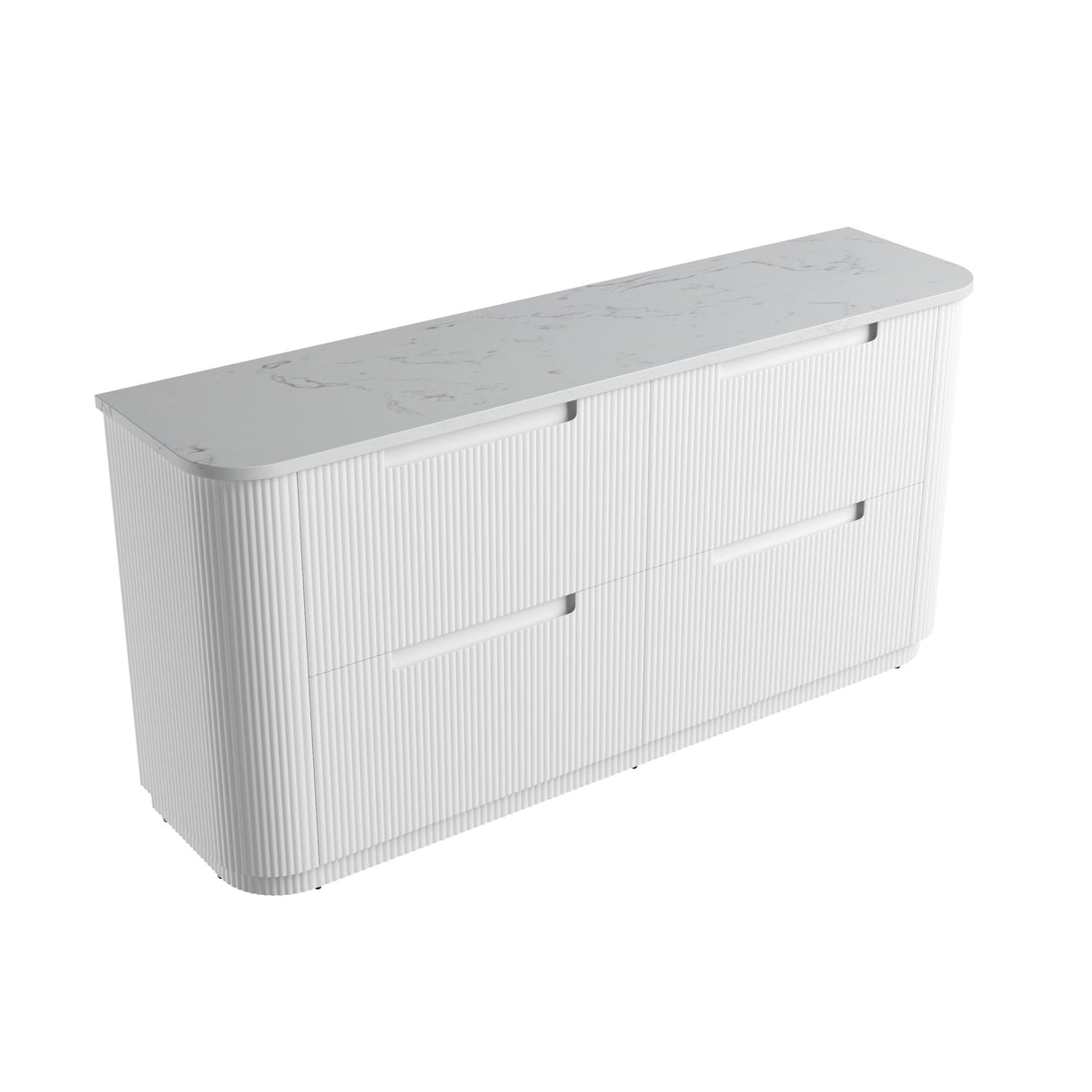 Aulic 1800mm Curva Floorstanding Vanity with Solid Surface Top Cato Top CA57-1800D-ST26FT Vanity Units