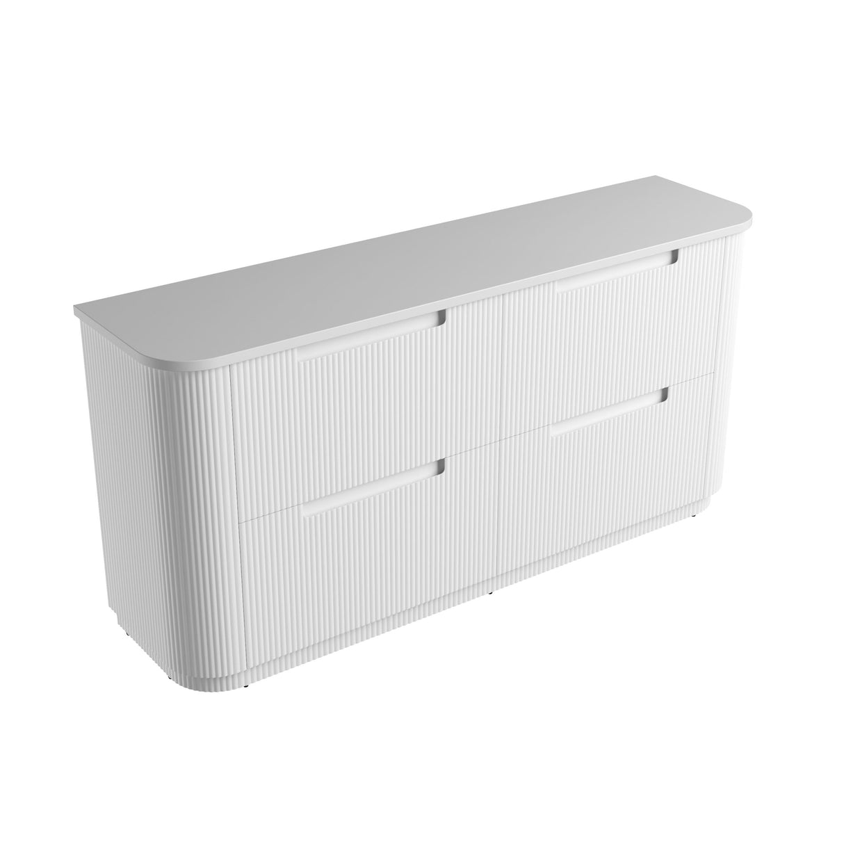 Aulic 1800mm Curva Floorstanding Vanity with Solid Surface Top Pure Top CA57-1800D-ST56FT Vanity Units