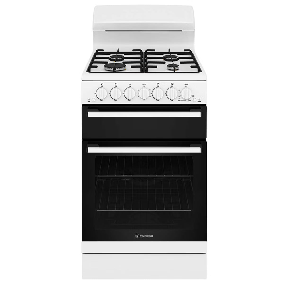 Westinghouse WLG510WCH 54cm Freestanding Natural Gas Oven/Stove - Westinghouse Factory Seconds
