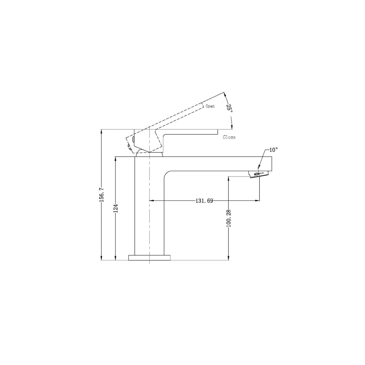 Nero NR301301CH Ecco Basin Mixer - Chrome