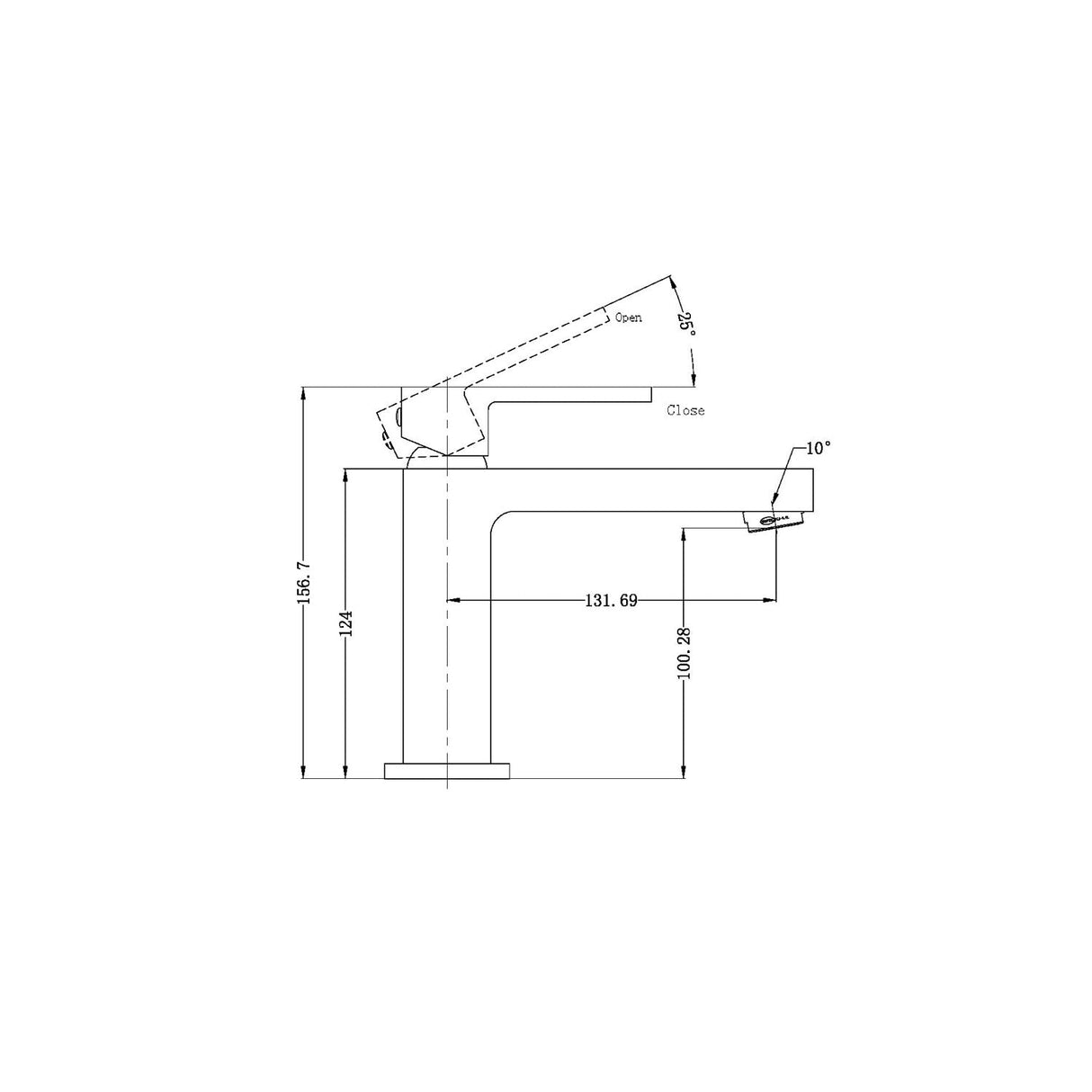 Nero NR301301MB Ecco Basin Mixer - Matte Black