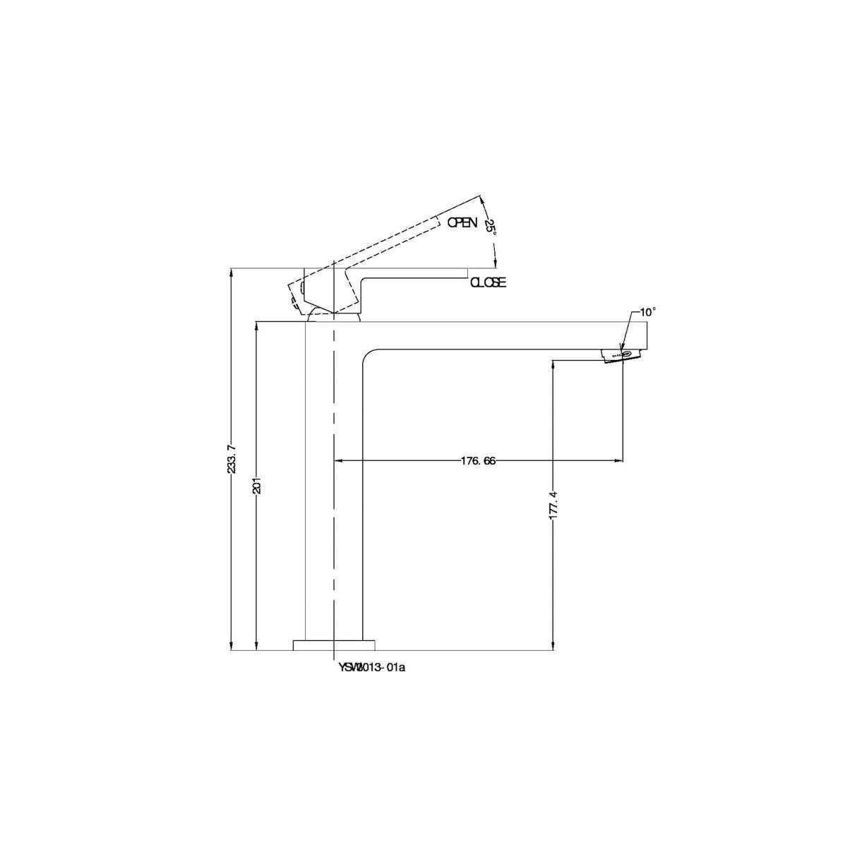 Nero NR301301aCH Ecco Tall Basin Mixer - Chrome
