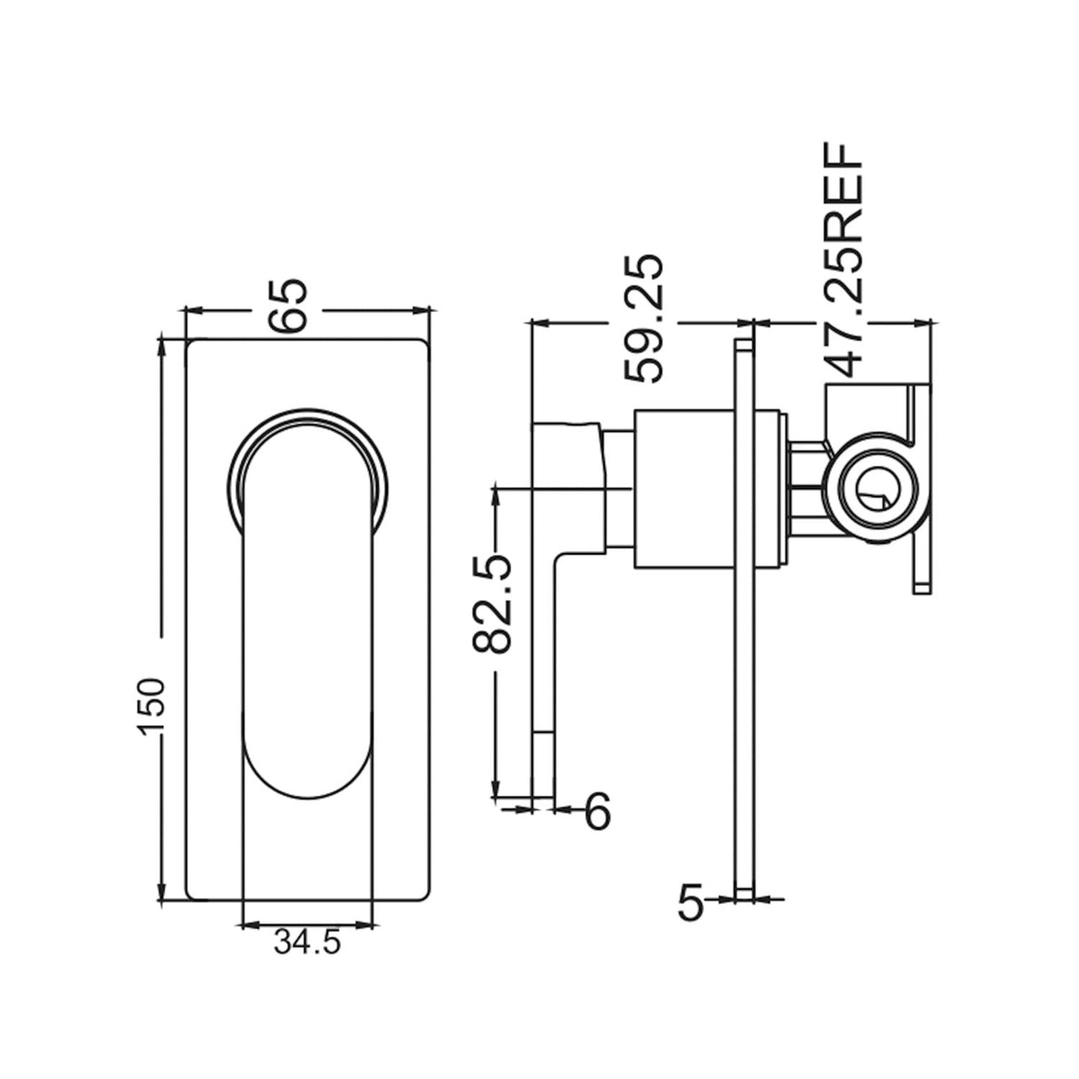 Nero NR301311ACH Ecco Shower Bath Mixer with Diverter - Chrome