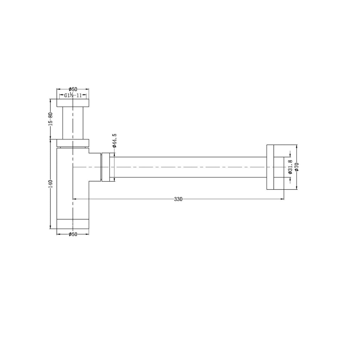 Nero NRA186wMW 40mm Bottle Trap - Matte White