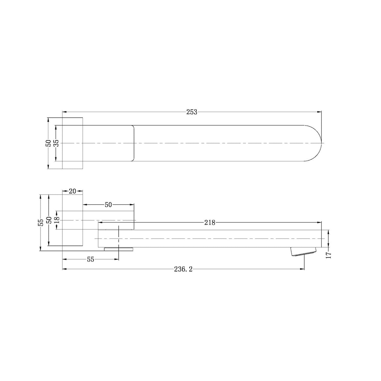 Nero NR206CH Celia Swivel Bath Outlet - Chrome