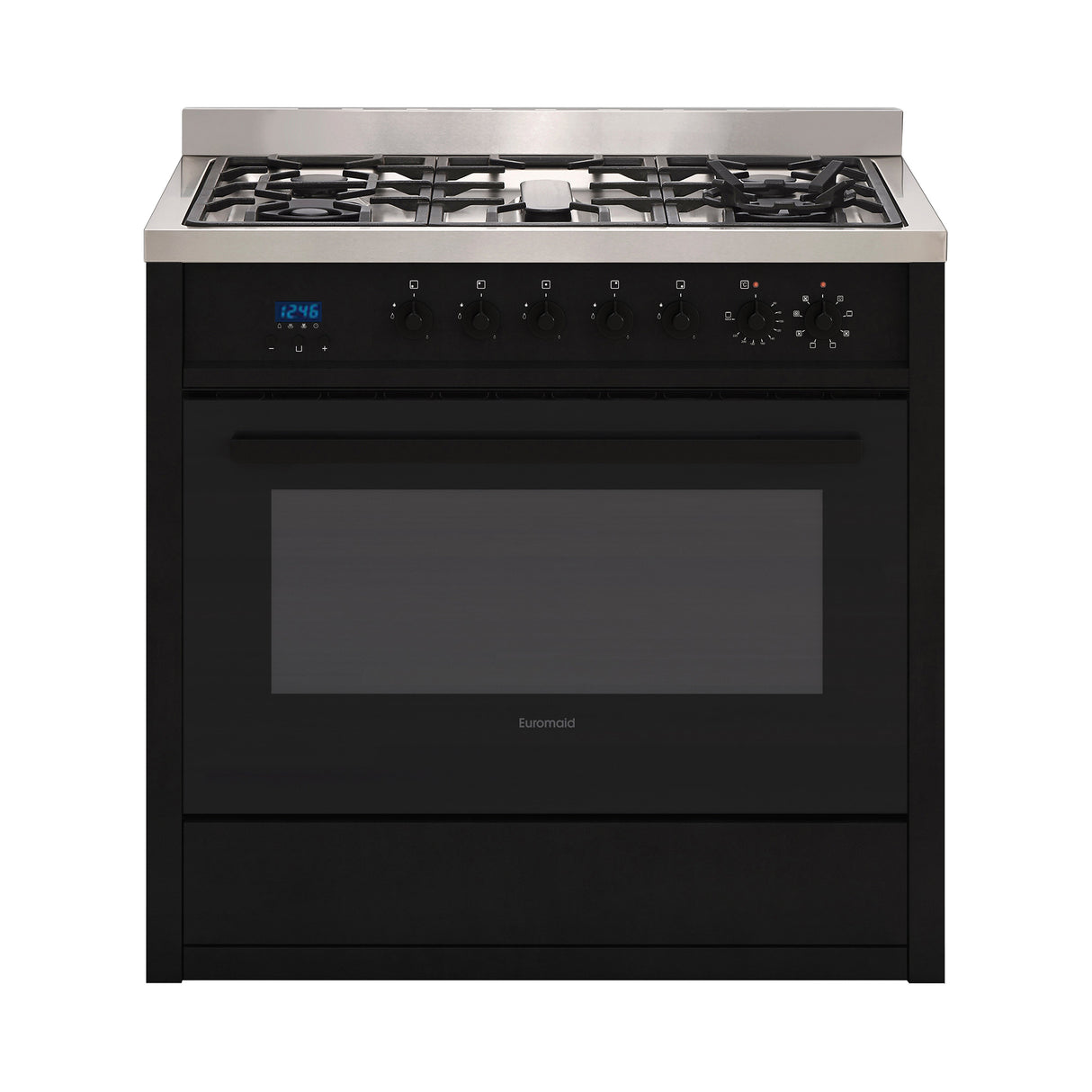 Euromaid Ege9Tbk Matte Black 90Cm Dual Fuel Freestanding Stove Stoves