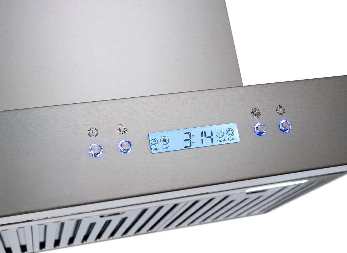 Euro Appliances ERB900SS3R 90cm BBQ Canopy Rangehood, 2000m3/hr, Remote Control, Stainless Steel